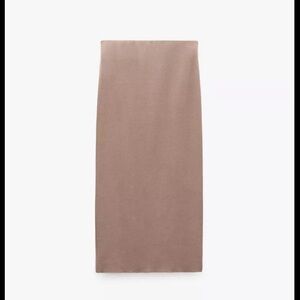 Zara Classic Brown Pencil Skirt